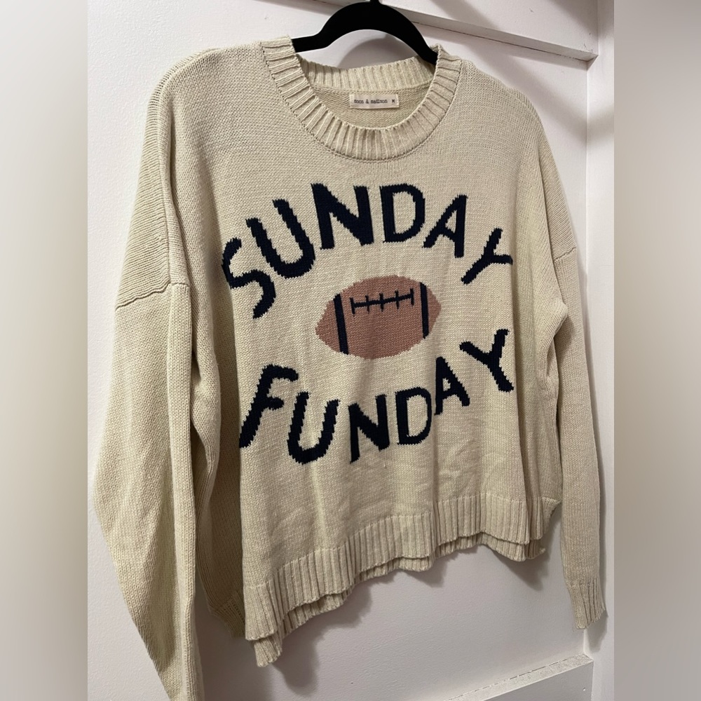 Sunday funday sweater NWOT